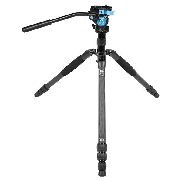 Sirui T-024SK Travel Carbon Fiber Tripod with Compact Video Head
